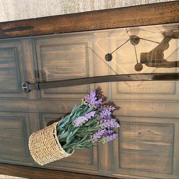 Yves Saint Laurent Patent Gray Leather Belt - Picture 10 of 13